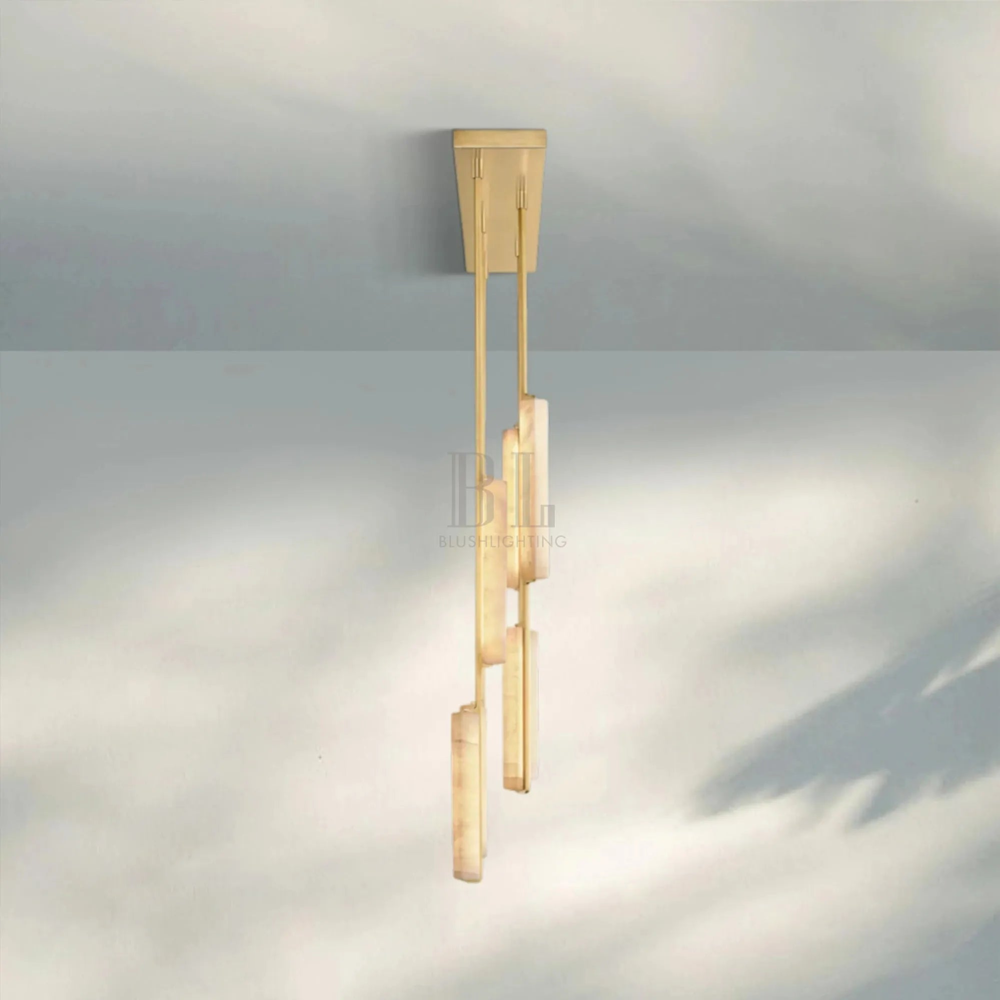 Auduban Alabaster Linear Chandelier 54''-