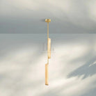 Auduban Alabaster Pendant Light-Lacquered Burnished Brass-