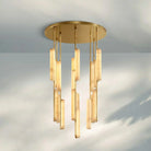 Auduban Alabaster Round Chandelier 24'' 40'' 56''-40‘’-Brass-
