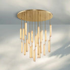 Auduban Alabaster Round Chandelier 24'' 40'' 56''-