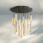Auduban Alabaster Round Chandelier 24'' 40'' 56''-56‘’-Bronze-