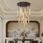 Auduban Alabaster Round Chandelier 24'' 40'' 56''-