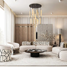 Auduban Alabaster Round Chandelier 24'' 40'' 56''-