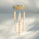 Auduban Alabaster Round Chandelier 24'' 40'' 56''-24‘’-Brass-