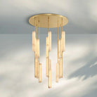 Auduban Alabaster Round Chandelier 24'' 40'' 56''-