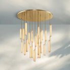 Auduban Alabaster Round Chandelier 24'' 40'' 56''-