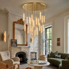 Auduban Alabaster Round Chandelier 24'' 40'' 56''-