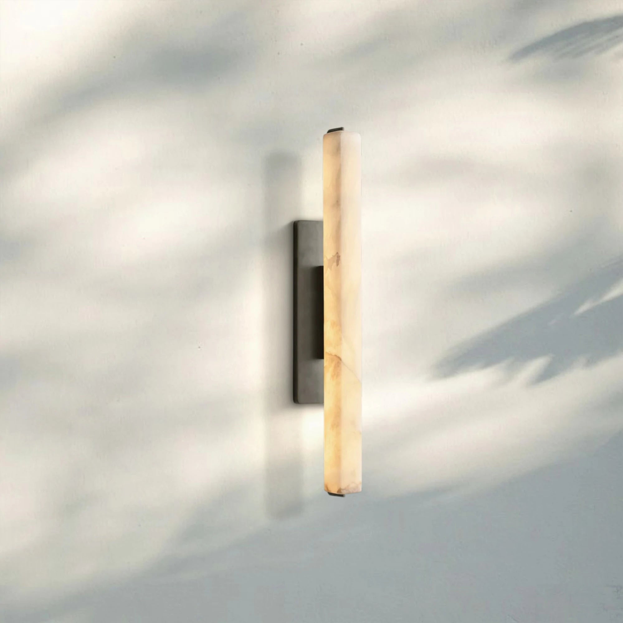 Auduban Alabaster Single Wall Sconce-25"-Bronze-