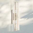 Auduban Crystal Double Wall Sconce-25''-Polished Nickel-
