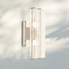 Auduban Crystal Double Wall Sconce-15''-Polished Nickel-