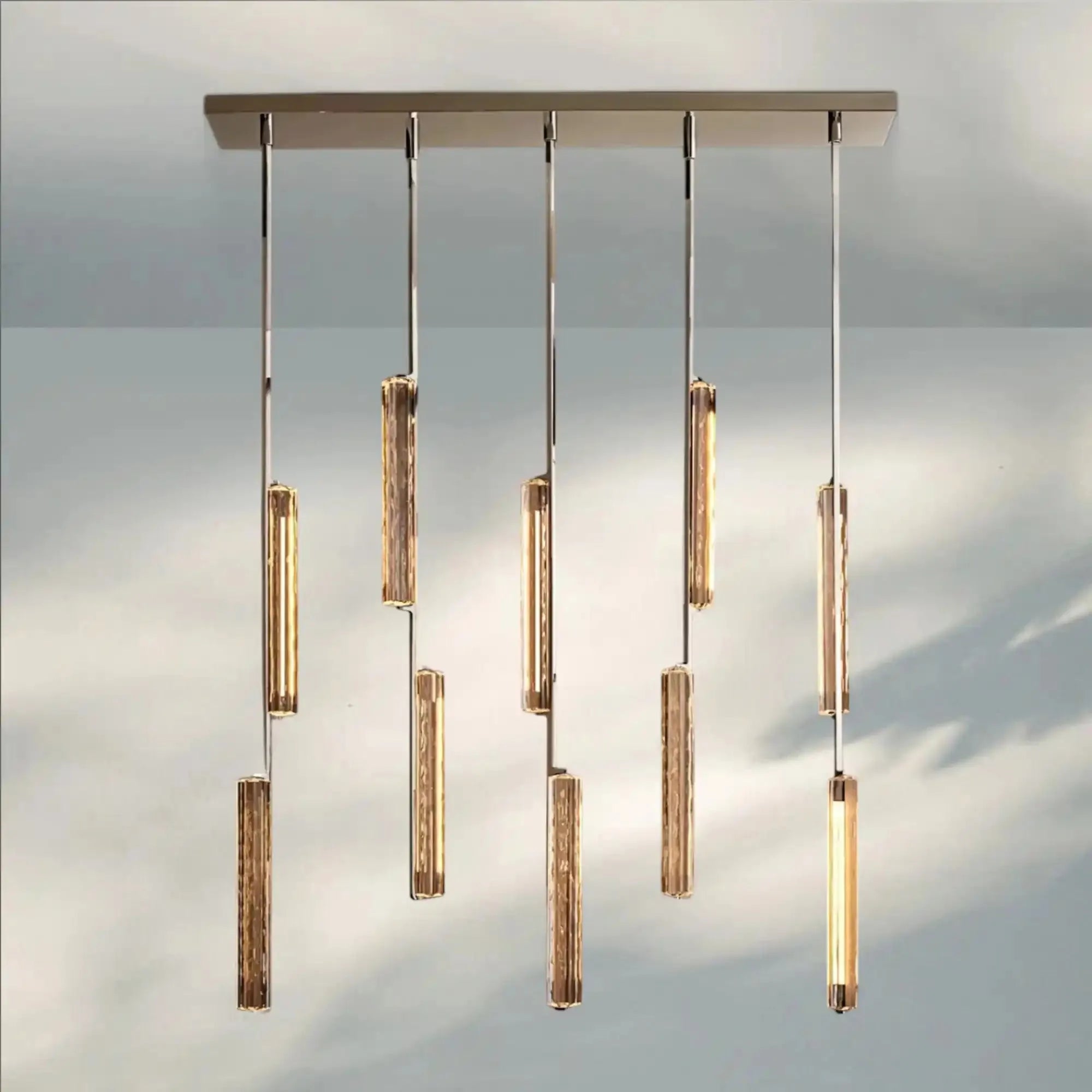 Auduban Crystal Linear Chandelier 54‘’-