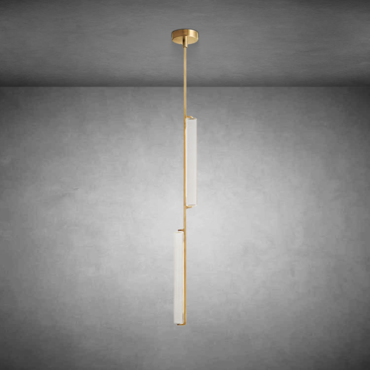Auduban Crystal Pendant - Lacquered Burnished BrassBlushlighting