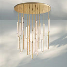 Auduban Crystal Round Chandelier 24‘’ 40‘’ 56‘’-56"-Brass-