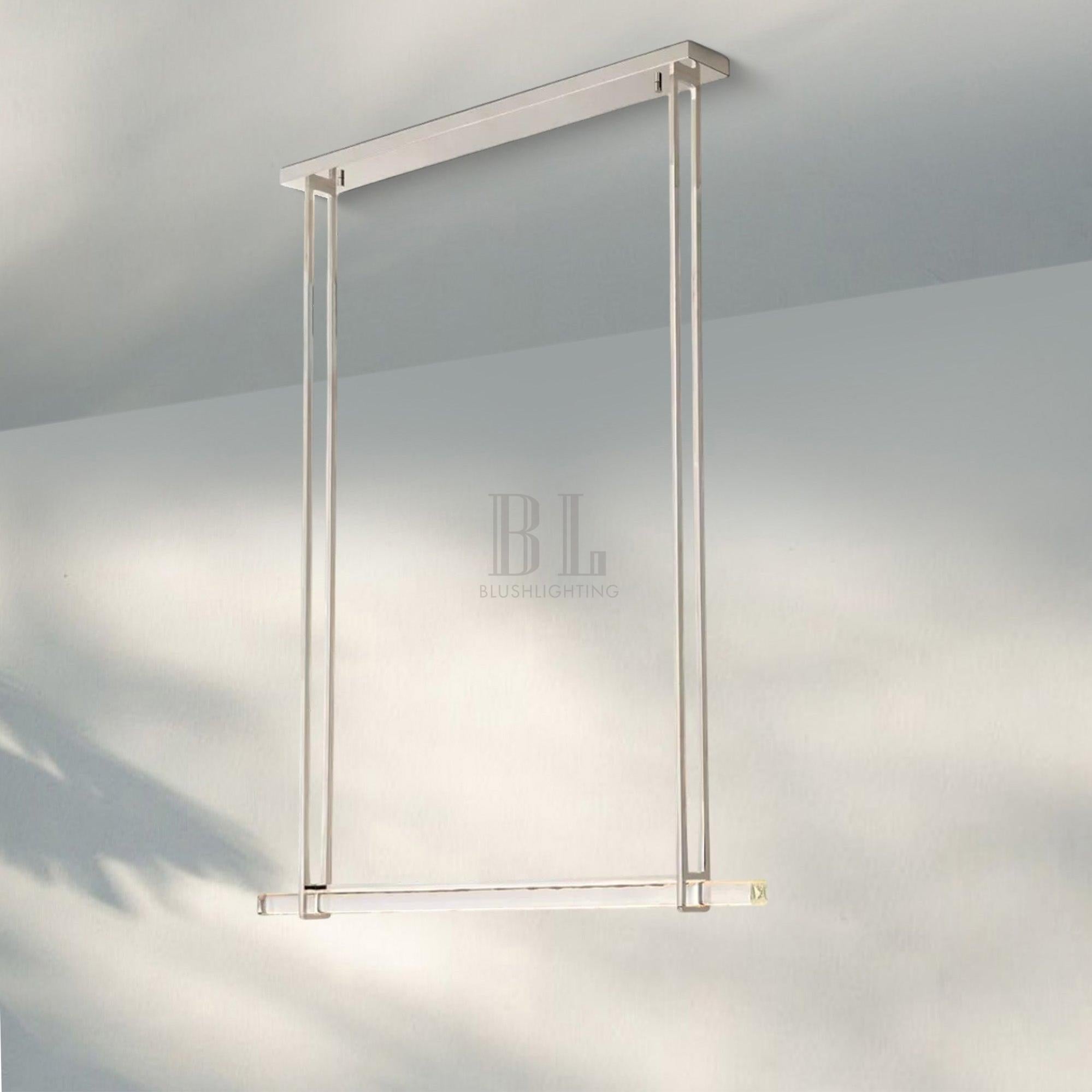 Auduban Crystal Single Bar Linear Chandelier-