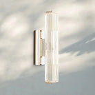 Auduban Crystal Single Wall Sconce-15''-Nickel-