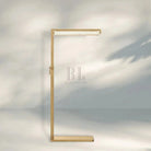 Auduban Crystal Task Table Lamp-Lacquered Burnished Brass-39"-51"H-