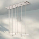 Auduban Crystal Triple Bar Linear Chandelier-