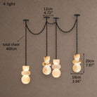 Aurelia Chain Linear Chandelier - 4 Lights - D4” x H8”Blushlighting