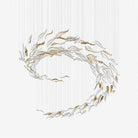 Aurelia Glass Leaf Chandelier - Dia 31.5″ × H 47.2″Amber & ClearWarm LightBlushlighting