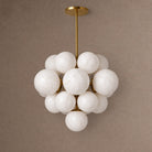 Aurelia Globe Chandelier - ∅ 27.1″ x H 24.8″Brass & WhiteBlushlighting