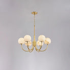 Aurelian Alabaster Globe Chandelier with 6/8/10/12 heads - 6 Heads ? 27.6▼ x H 21.7▼ / Dia 70cm x H 55cmBrass & WhiteBlushlighting
