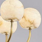 Aurelian Alabaster Globe Chandelier with 6/8/10/12 heads - 6 Heads ? 27.6▼ x H 21.7▼ / Dia 70cm x H 55cmBrass & WhiteBlushlighting