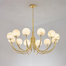 Aurelian Alabaster Globe Chandelier with 6/8/10/12 heads - 6 Heads ? 27.6▼ x H 21.7▼ / Dia 70cm x H 55cmBrass & WhiteBlushlighting