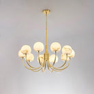 Aurelian Alabaster Globe Chandelier with 6/8/10/12 heads - 10 Heads ? 33.5▼ x H 21.7▼ / Dia 85cm x H 55cmBrass & WhiteBlushlighting