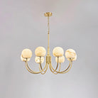 Aurelian Alabaster Globe Chandelier with 6/8/10/12 heads - 8 Heads ? 33.5▼ x H 21.7▼ / Dia 85cm x H 55cmBrass & WhiteBlushlighting