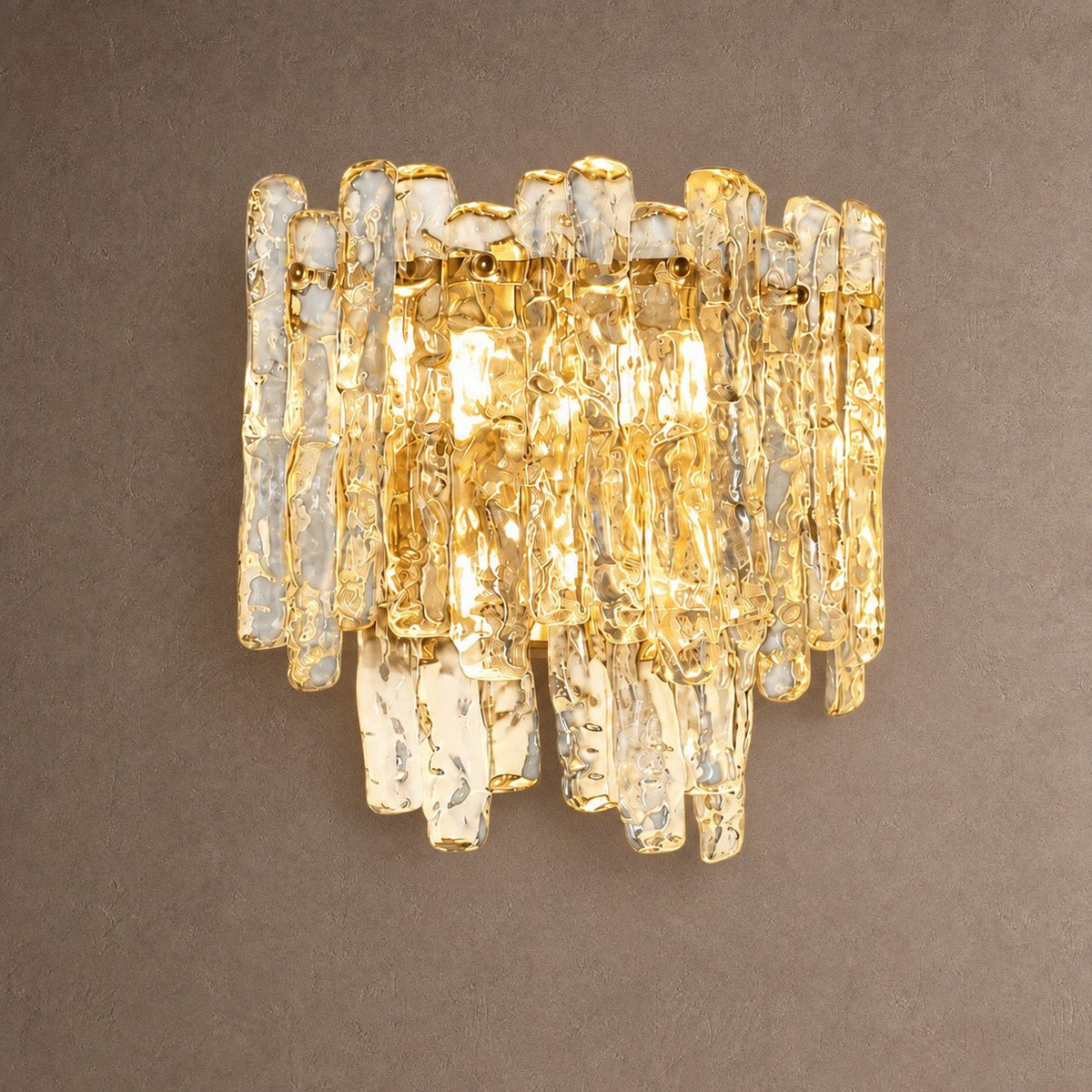 Aureline Tiered Wall Sconce - ClearBlushlighting
