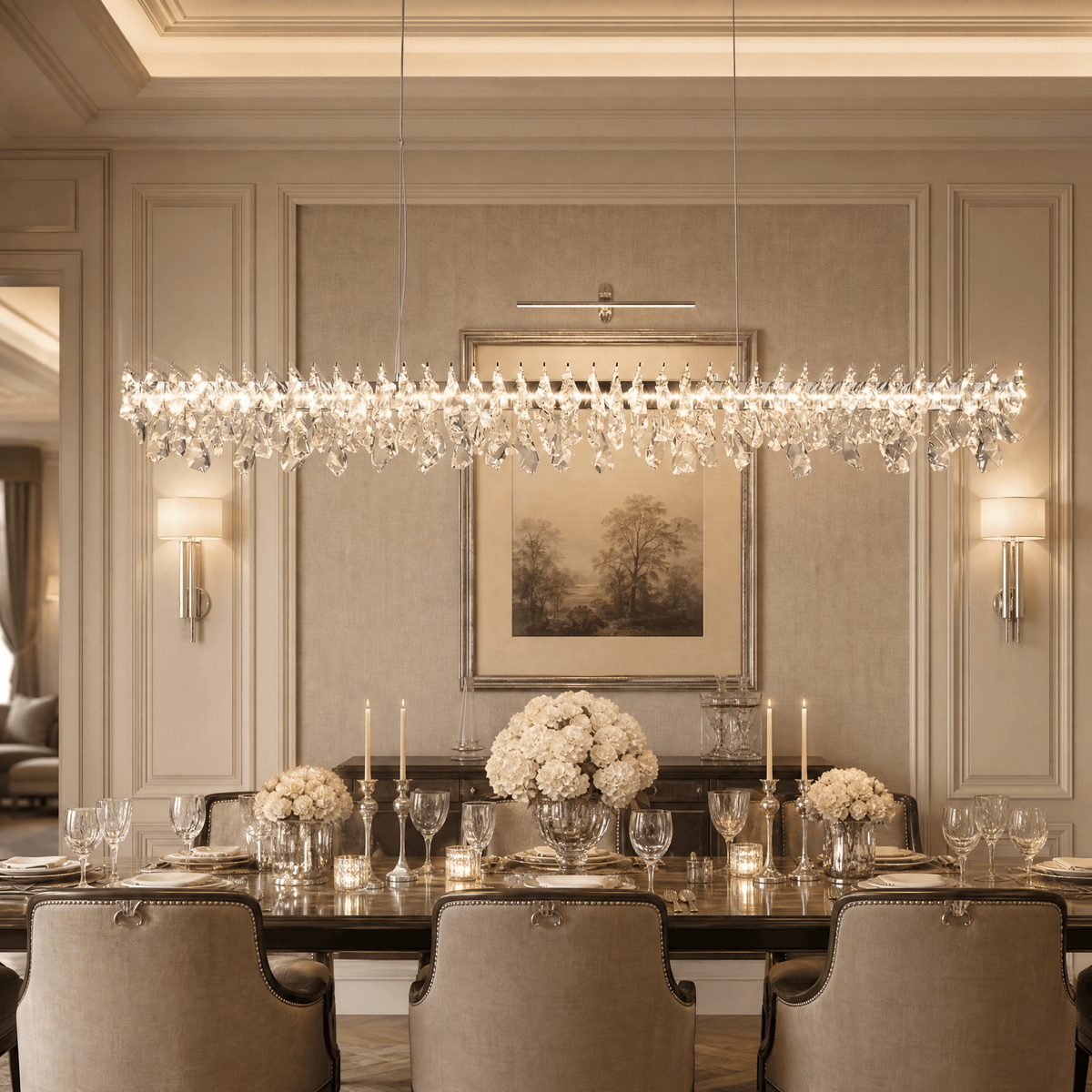 Aureola Round Crystal Chandelier - Ø24.8" × H6.3" (Ø63 × H16 cm)Blushlighting