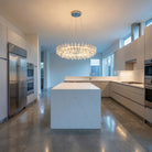Aureola Round Crystal Chandelier - Ø39.4" × H6.3" (Ø100 × H16 cm)Blushlighting