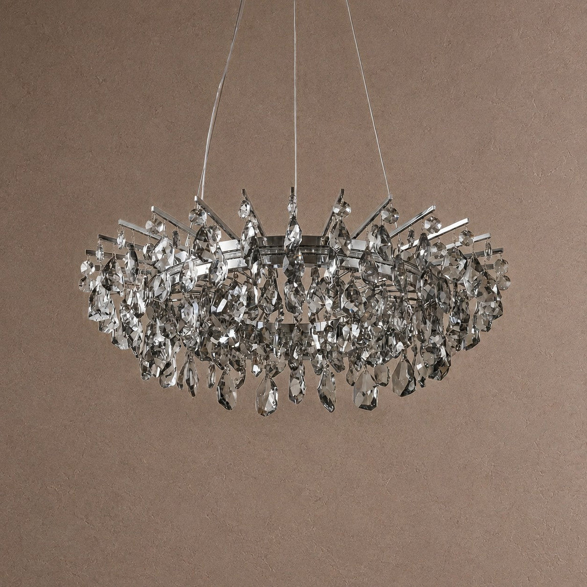 Aureola Round Crystal Chandelier - Ø24.8" × H6.3" (Ø63 × H16 cm)Blushlighting
