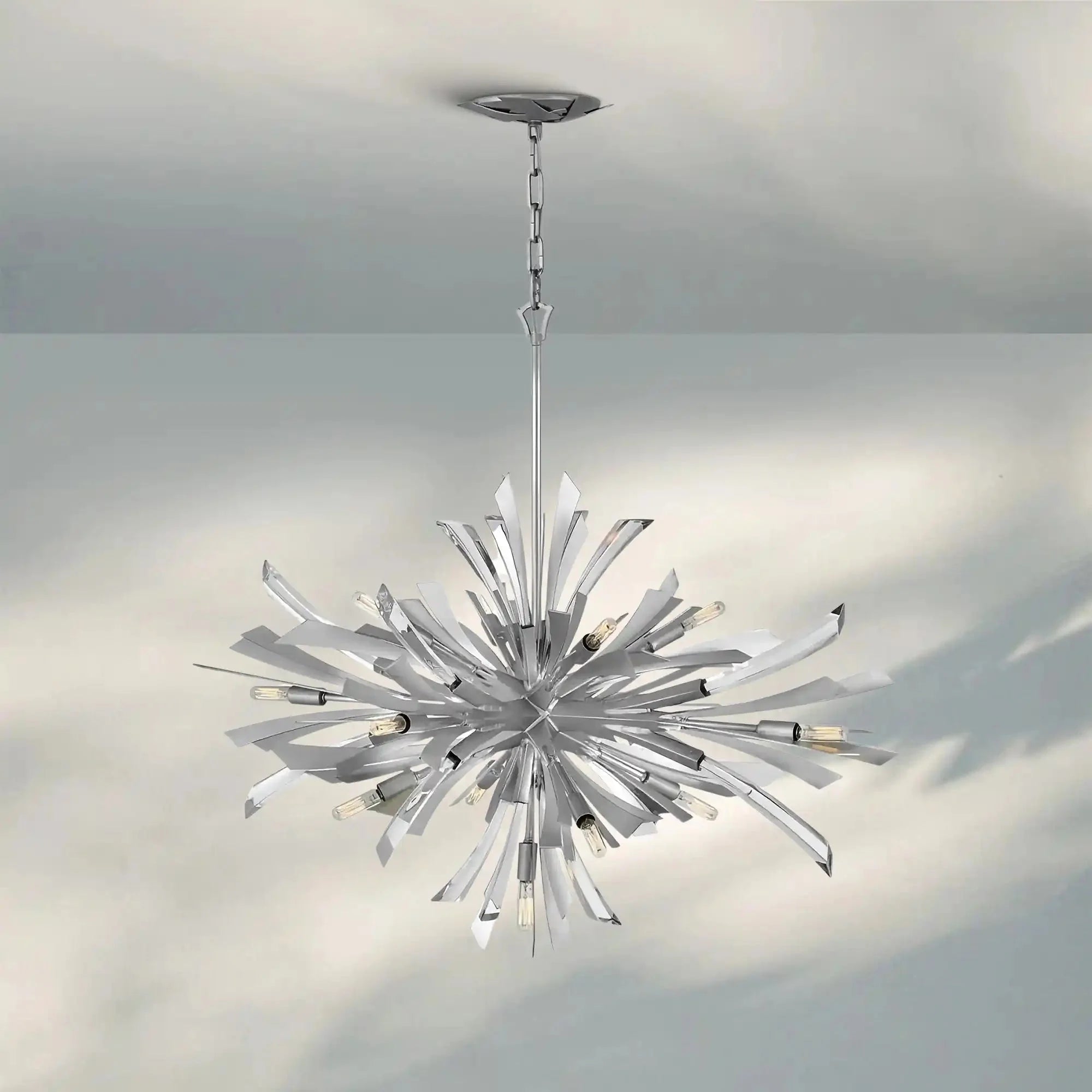 Aurora Large Single Tier Chandelier - Blushlighting