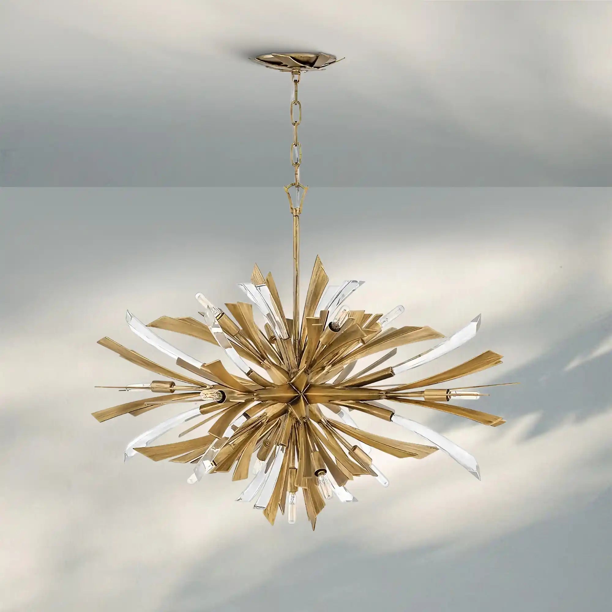 Aurora Large Single Tier Chandelier - Blushlighting