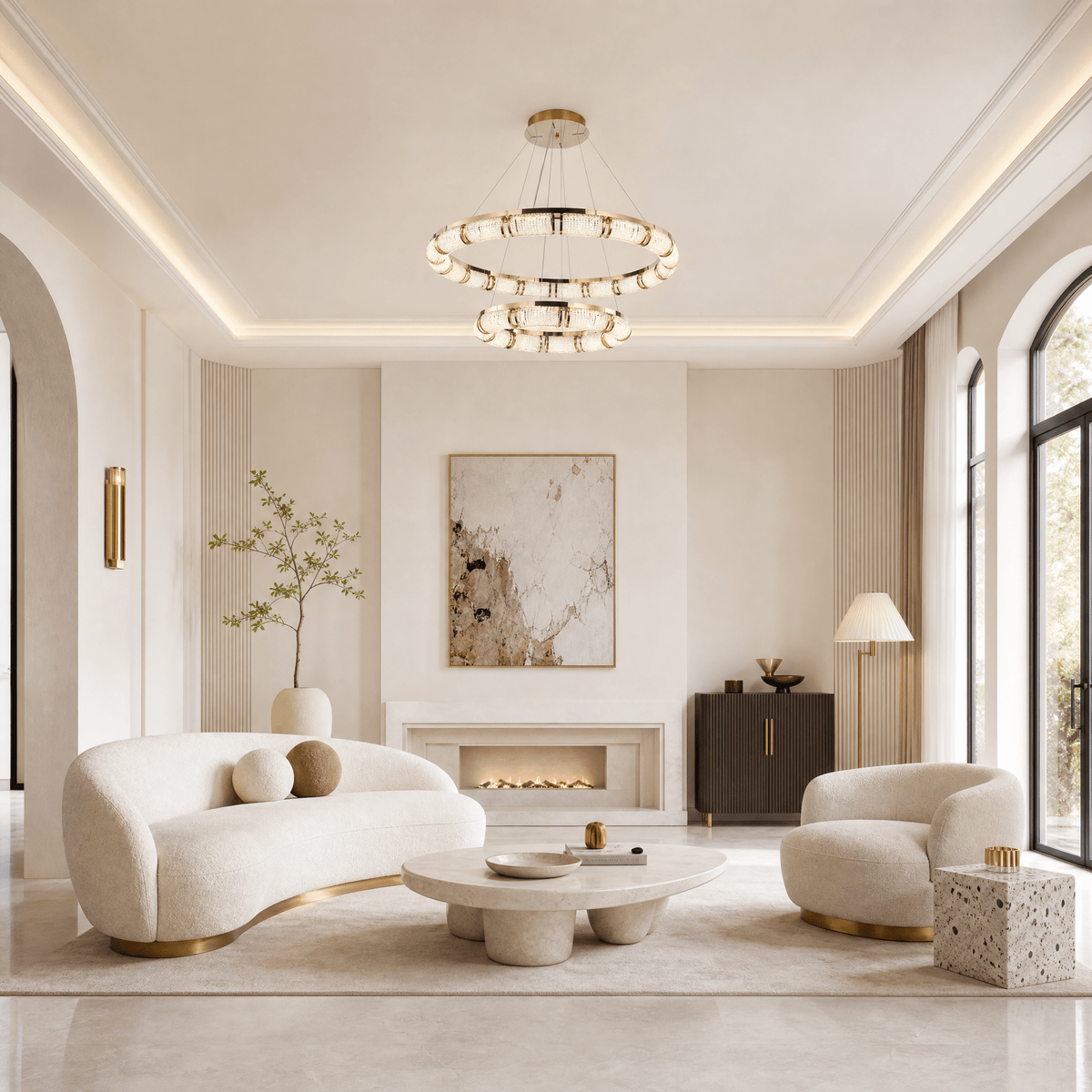 Aurora Smart Trio Chandelier - Blushlighting