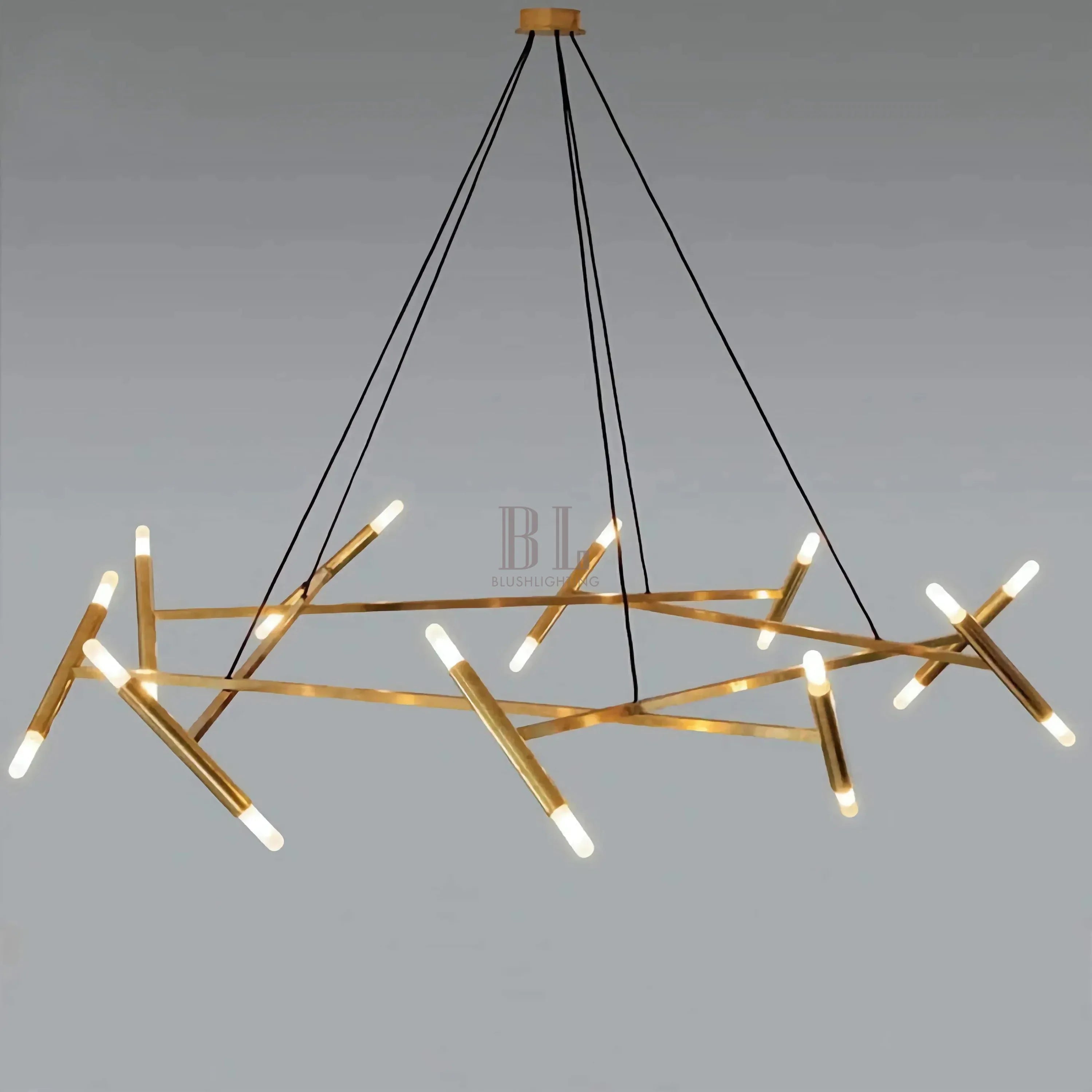 AURUM MODERN BRANCH CHANDELIER 23.6" 31.5" 39.4" 47.2"D - Ø 80 cm (31.5") × H 27 cm (10.6")Blushlighting
