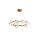 Austen Alabaster Chandelier - 6 heads D 60cm x H 15cm / ∅ 23.6″ x H 5.9″Brass＆WhiteBlushlighting