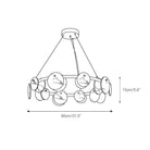 Austen Alabaster Chandelier - 6 heads D 60cm x H 15cm / ∅ 23.6″ x H 5.9″Brass＆WhiteBlushlighting