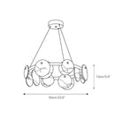 Austen Alabaster Chandelier - 6 heads D 60cm x H 15cm / ∅ 23.6″ x H 5.9″Brass＆WhiteBlushlighting