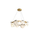 Austen Alabaster Chandelier - 6 heads D 60cm x H 15cm / ∅ 23.6″ x H 5.9″Brass＆WhiteBlushlighting