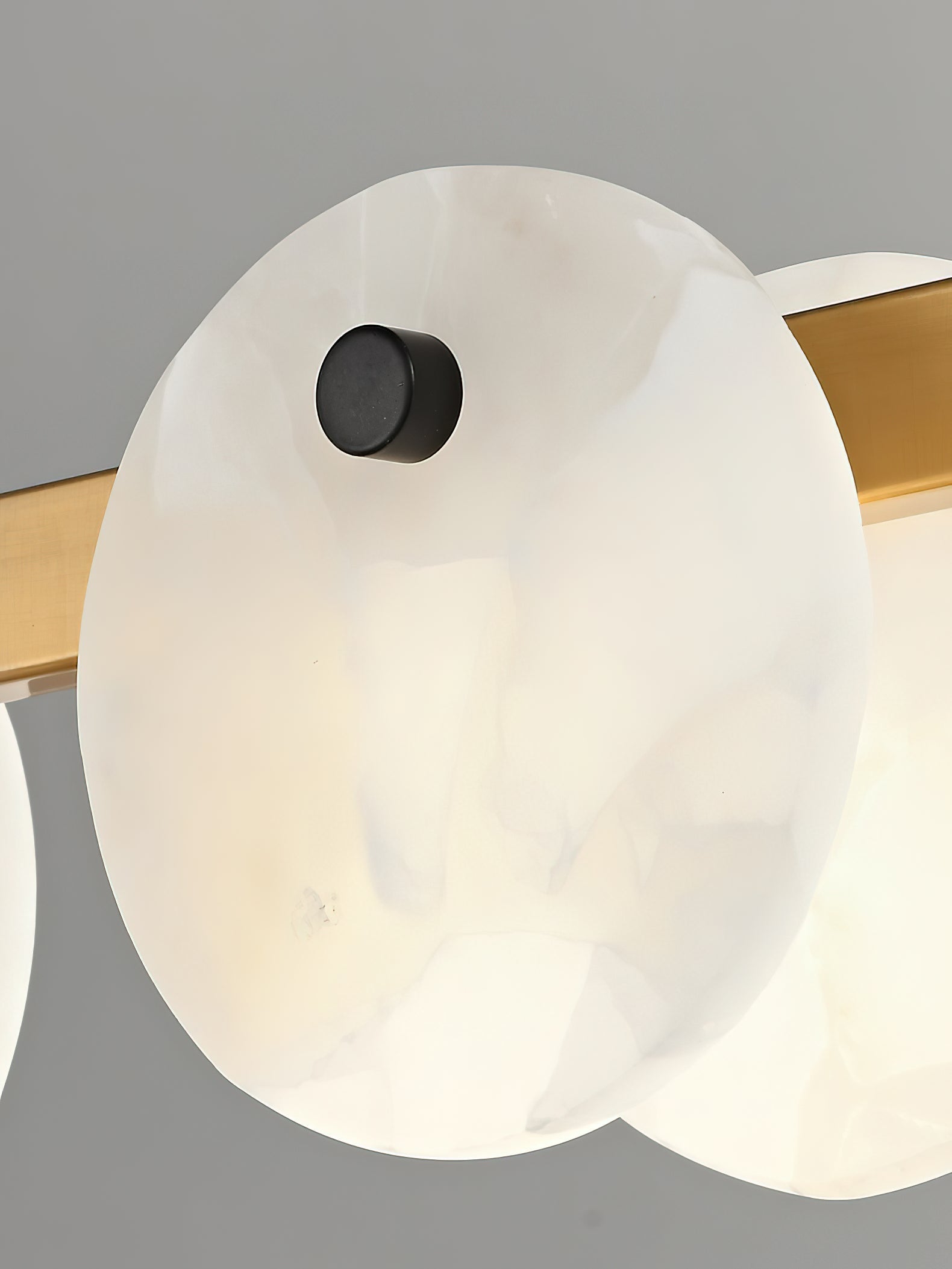 Austen Alabaster Chandelier - 6 heads D 60cm x H 15cm / ∅ 23.6″ x H 5.9″Brass＆WhiteBlushlighting
