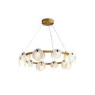 Austen Alabaster Chandelier - 6 heads D 60cm x H 15cm / ∅ 23.6″ x H 5.9″Brass＆WhiteBlushlighting