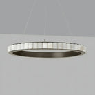 Avalon Alabaster Round Chandelier - 23.6″Dia x 59″HBlackWarm WhiteBlushlighting