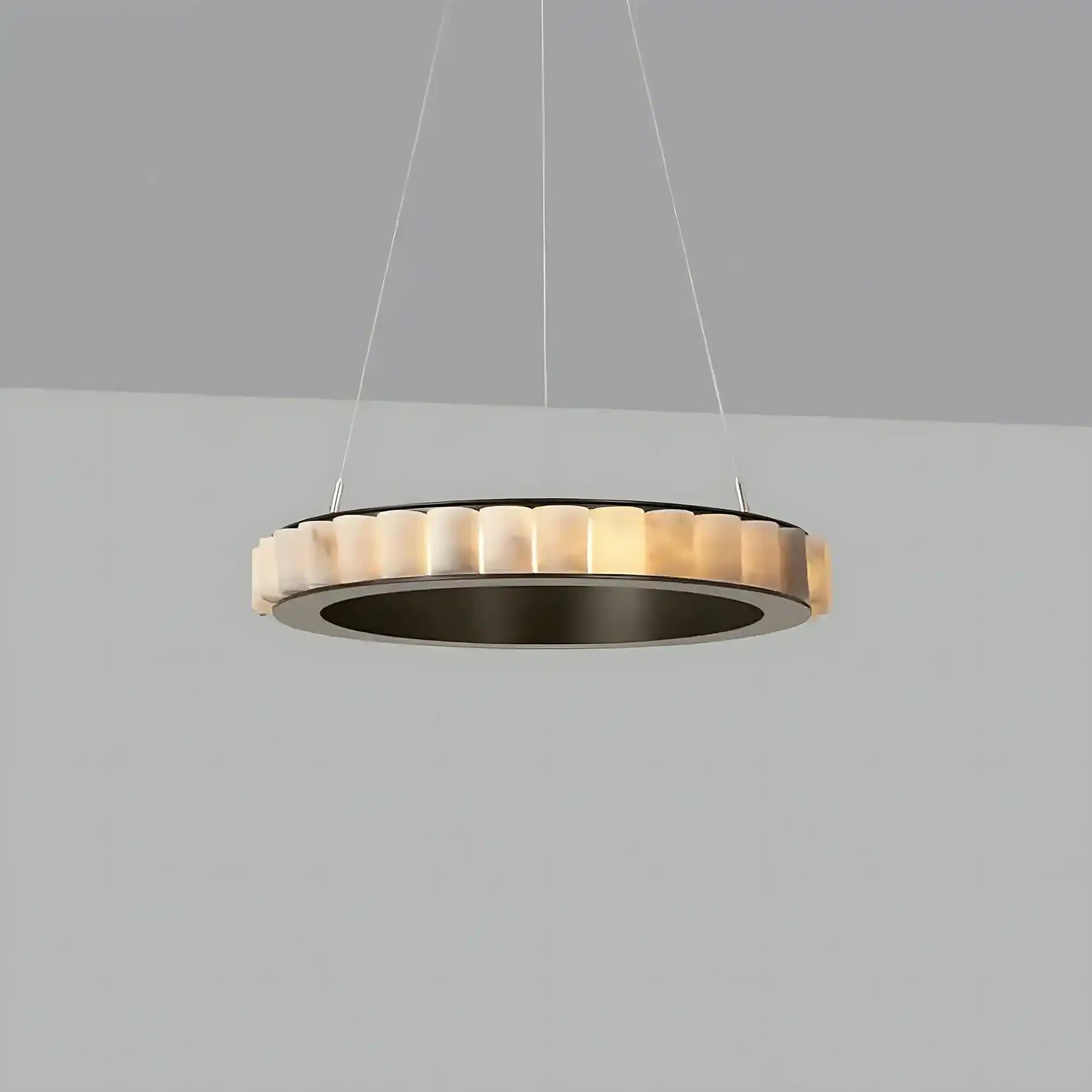Avalon Alabaster Round Chandelier - 39.4″Dia x 59″HCopperWarm WhiteBlushlighting