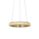Avalon Alabaster Round Chandelier - 31.5″Dia x 59″HBlackWarm WhiteBlushlighting