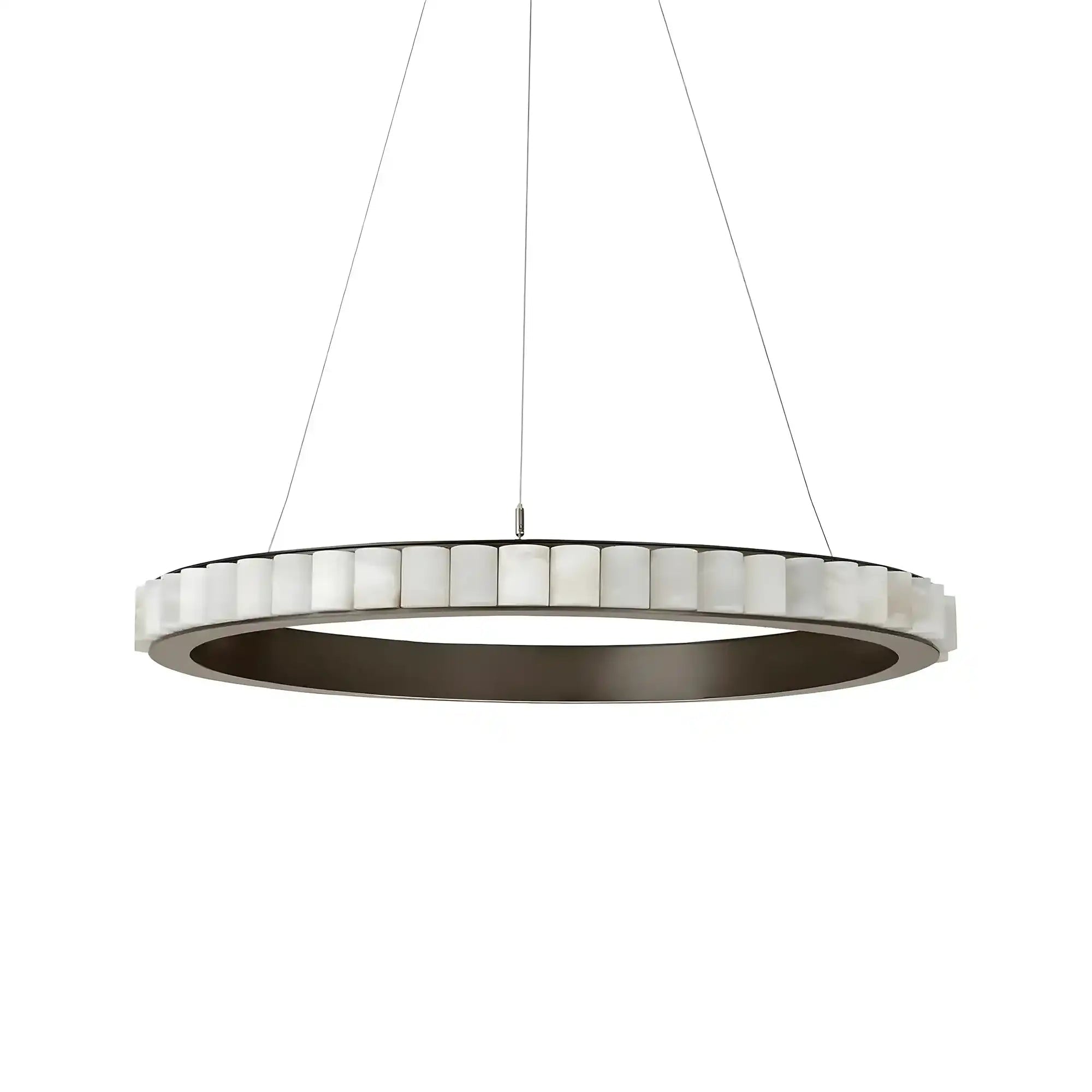 Avalon Alabaster Round Chandelier - 39.4″Dia x 59″HCopperWarm WhiteBlushlighting