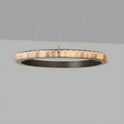 Avalon Alabaster Round Chandelier - 39.4″Dia x 59″HBlackWarm WhiteBlushlighting