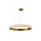 Avalon Alabaster Round Chandelier - 23.6″Dia x 59″HBlackWarm WhiteBlushlighting