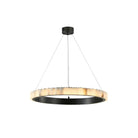 Avalon Alabaster Round Chandelier - 23.6″Dia x 59″HBlackWarm WhiteBlushlighting